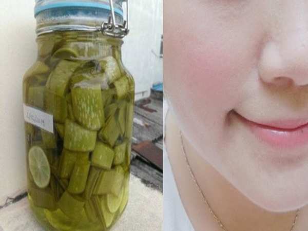 Làm đẹp với nha đam ngâm rượu - Chống lão hóa da
